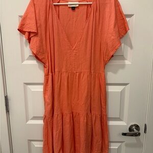 Elegant Orange Women's Dress